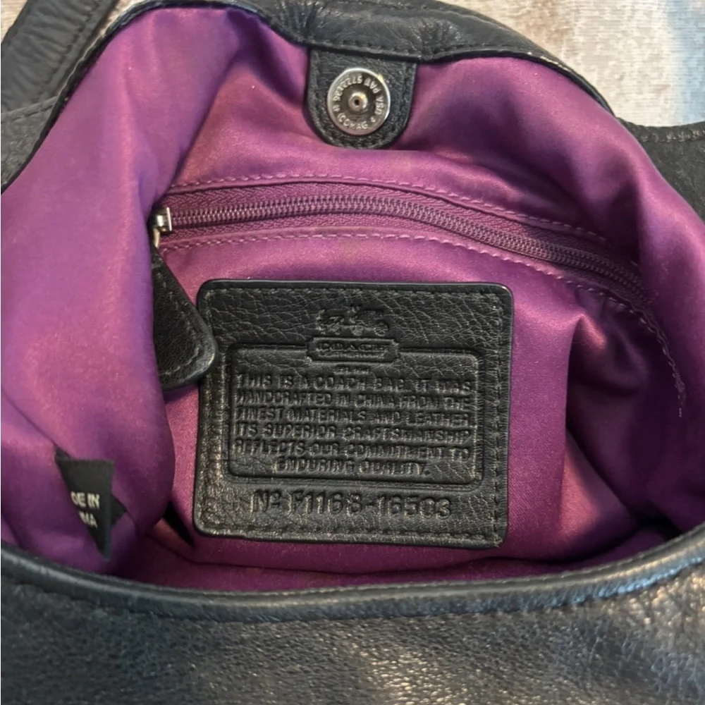 Coach Black Shoulder Bag with Silver Hardware - Picture 4 of 9
